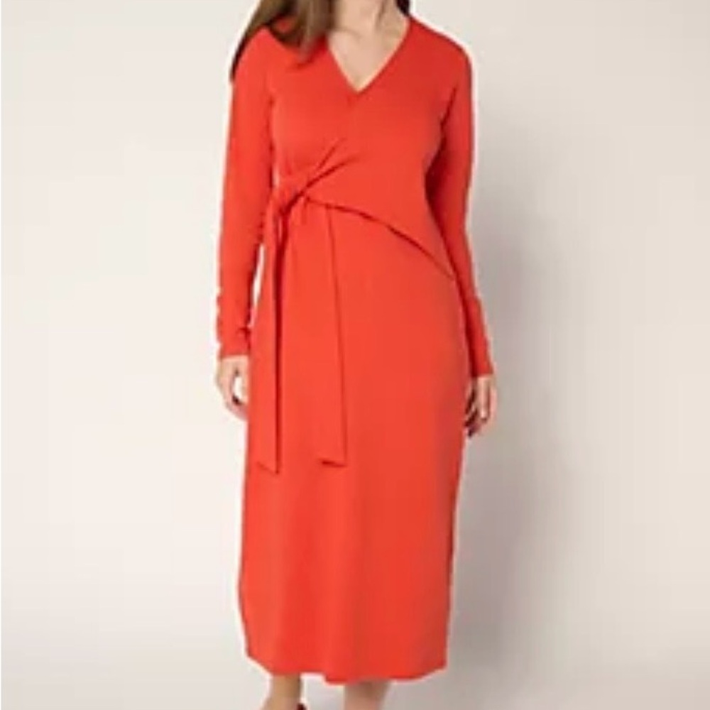 NWT Peace Love World Vibrant Orang Long Sleeve Dress